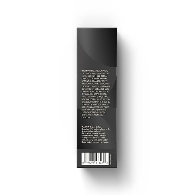 MANSCAPED® Skin Ultra™ Face Wash - Men's Exfoliating Facial Cleanser Enriched with Ceramides for Hydrated, Soft, Smooth & Brighter Skin, AHA Complex for Exfoliation, Non-Irritating Formula, 6 fl oz