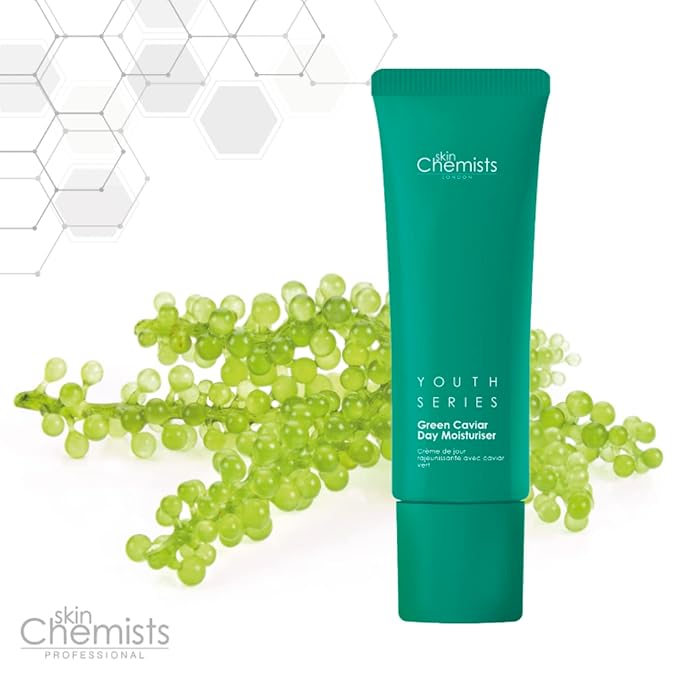 skinChemists Green Caviar ‘Sea Grapes’ Facial Day Moisturizer with Vitamin C, Vitamin A and Bakuchiol for smooth younger looking skin - Made in the USA (2 Pack)