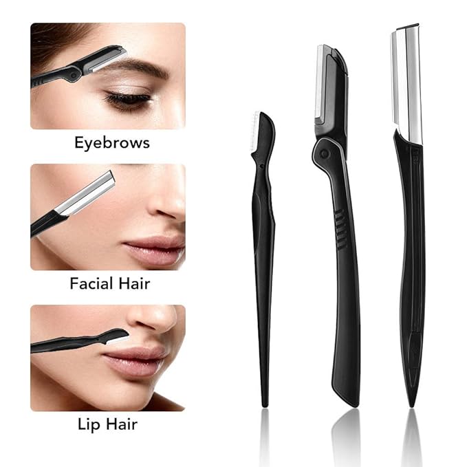ZTRHYOO Eyebrow Razor, Eyebrow Kit, Multipurpose Exfoliating Dermaplaning Tool Face Razors for Women Girl, Eyebrow Grooming Set (11 in 1)