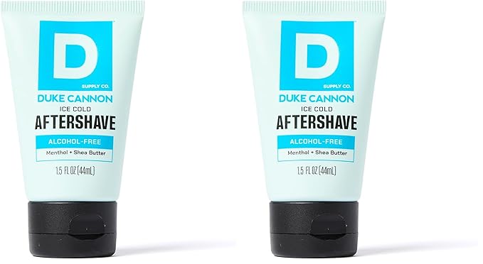 Duke Cannon After Shave Balm for Men, Travel Size 1.5 oz – Soothing Post Shave Lotion for Razor Burn & Sensitive Skin (Pack of 2)