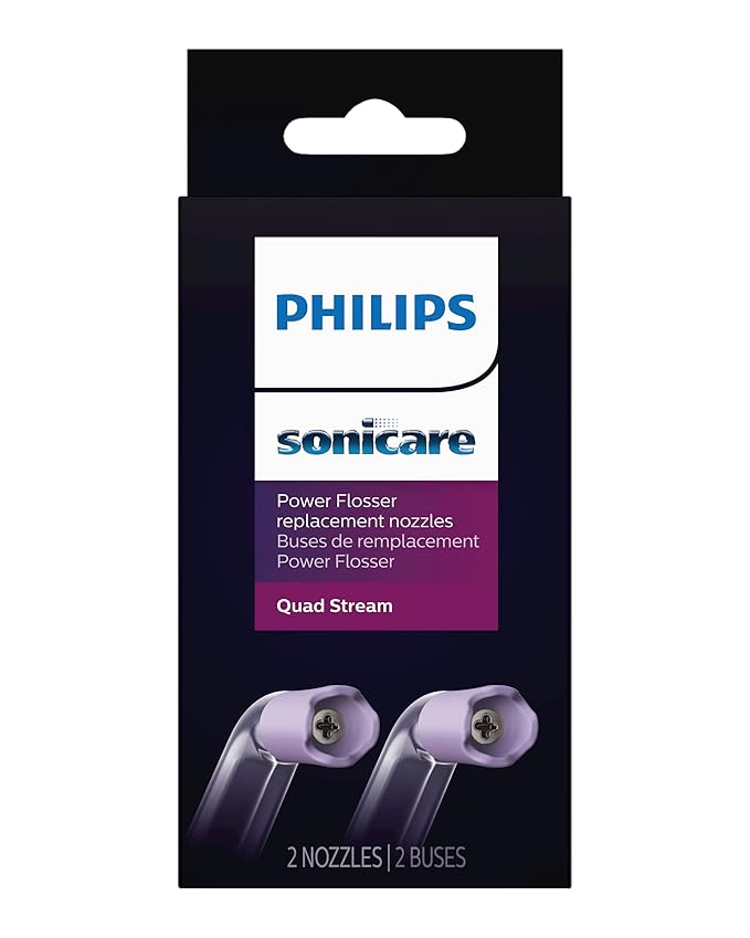 Philips Sonicare Power Flosser Quad Stream Tips (F3), 2pk, White HX3062/00