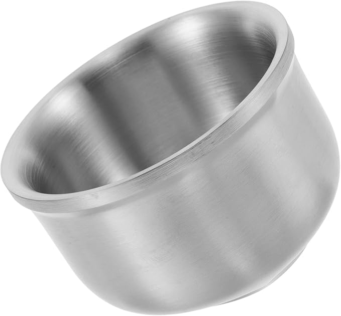 ARTIBETTER 304 Stainless Steel Shaving Soap Bowl and Lathering Mug, Razor Foam Cup for Men’s Beard Shaving, Gray Metal Shave Bowl Suitable for Barber and Personal Grooming Use
