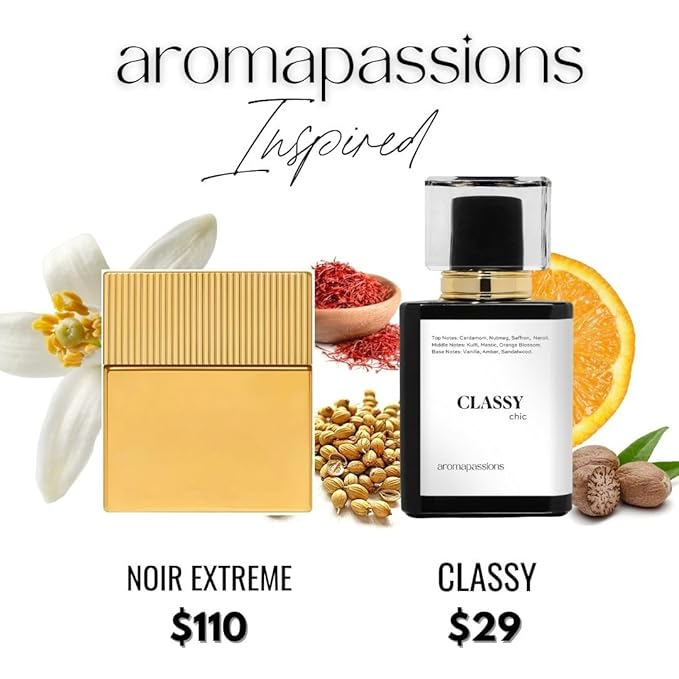 aromapassions CLASSY | Inspired by TF NR EXTREME | Pheromone Perfume Cologne for Men | Extrait De Parfum | Long Lasting Dupe Clone Essential Oil Fragrance | Perfume De Hombre | (30 ml / 1 Fl Oz)