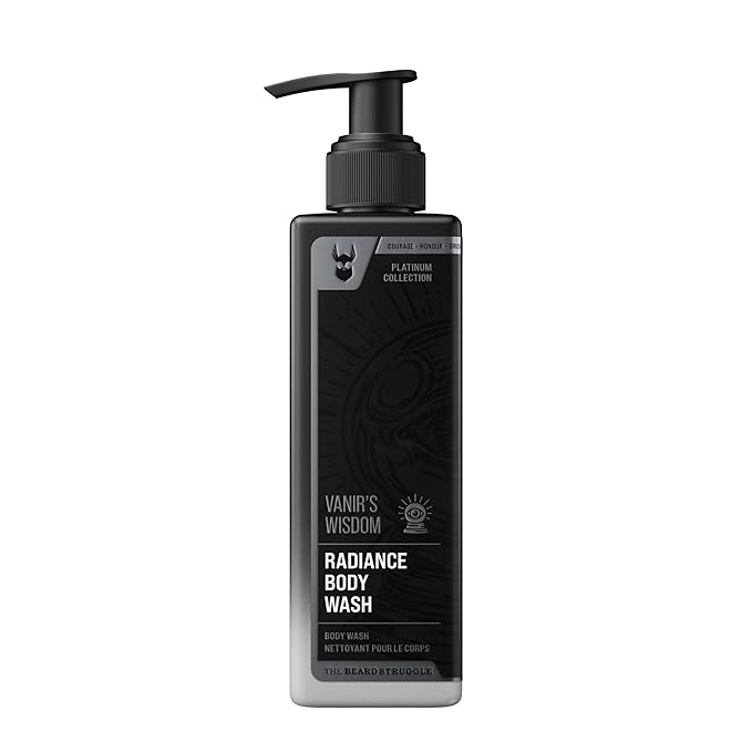 The Beard Struggle Men's Body Wash Vanir's Wisdom - Platinum Collection - Skin Cleaning Agent - Natural Body Wash - Shower Gel Liquid Soap - 240 mL / 8 US. fl. oz.