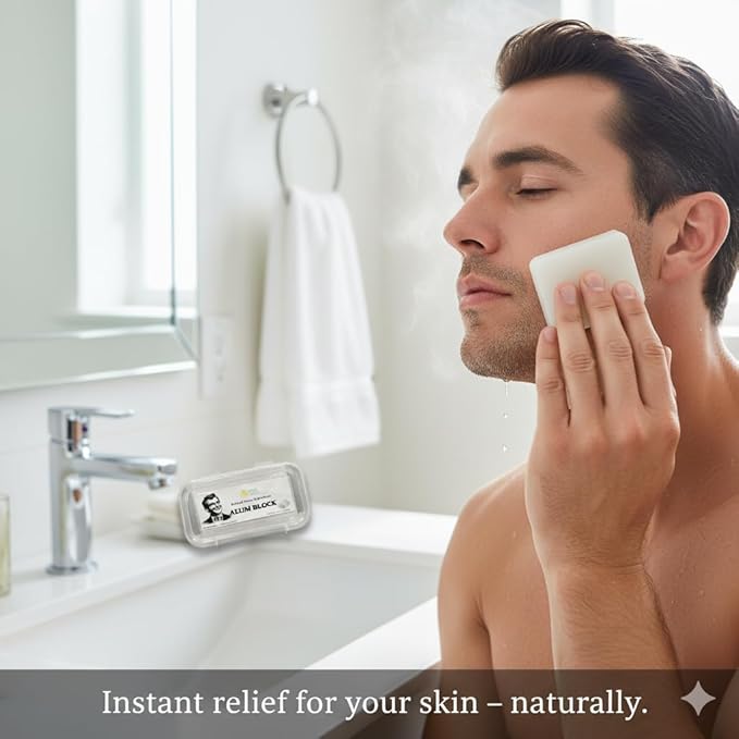 Herbs Botanica Alum Block for Shaving Soothing Aftershave Solution for Men – Stops Bleeding from Nicks & Cuts – Fitkari Alum Stone for Skin Care 3.5 oz Piedra de Alumbre by Herbs Botanica
