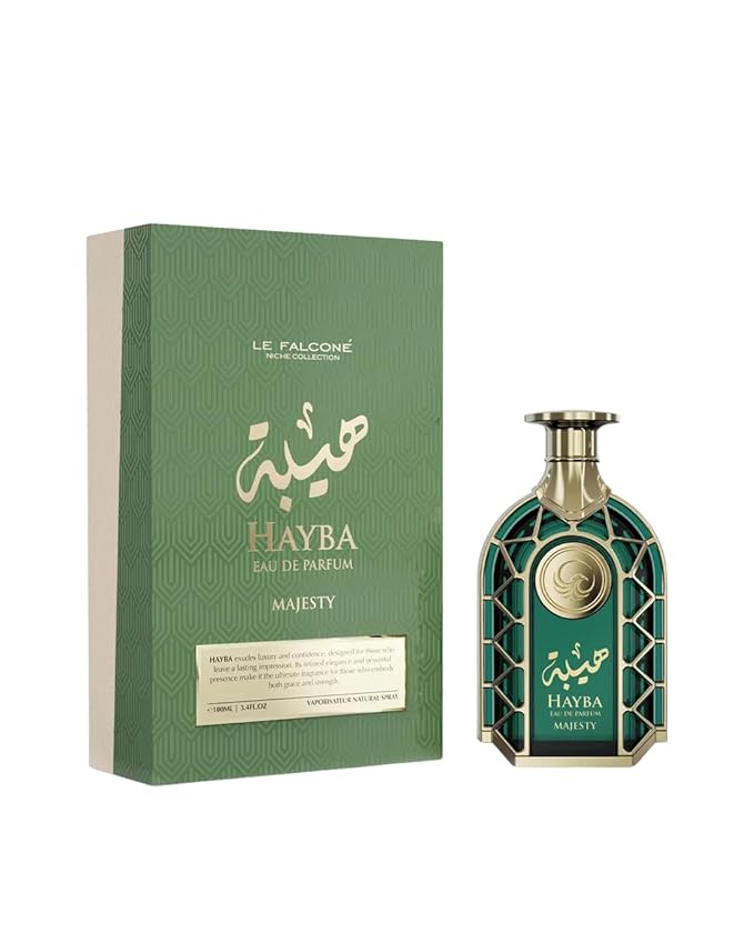Hayba Majesty Eau De Parfum, Oriental Scent, 100ml/3.4 Fl Oz, Spray, Luxury Glass Bottle for Men