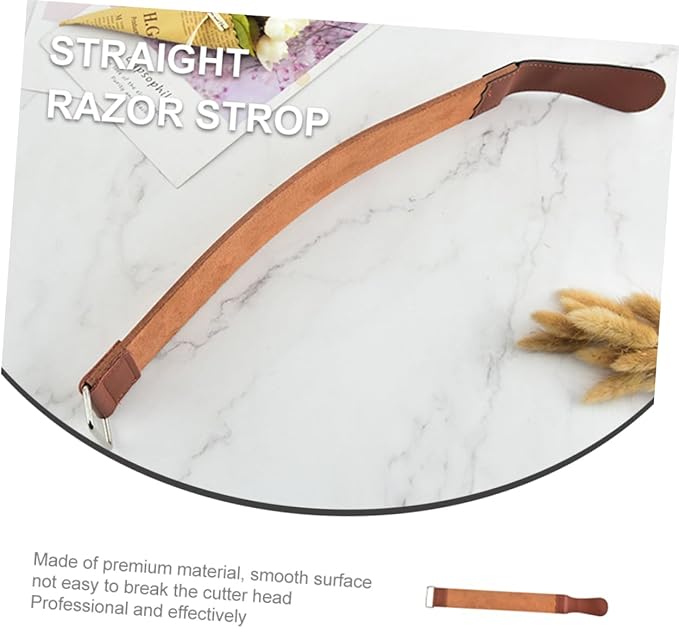 SAFIGLE Beard Apron for Men Razor Strop Knife Sharpening Tool Hair Removal Straight Razor Strop Professional Barber Accessory