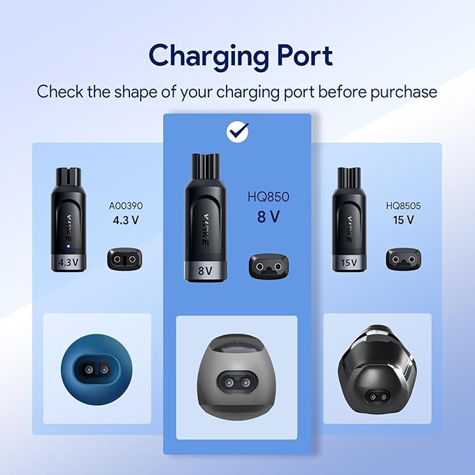 Yinke 8V HQ850 Type-C Shaver Charger Adapter Charging Converter for Philips Norelco Oneblade QP2630 QP2530, USB-C Electric Shaver Power Replacement Adapter Power Converter Without Charger Cord, 1PC