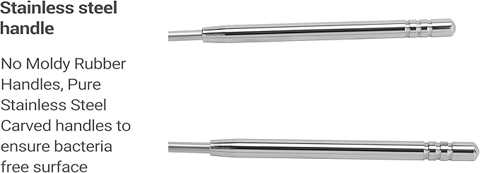 Stainless Steel Tongue Scraper Set, 2 Pack with Travel Cases, Reduce Bad Breath, Metal Tongue Scraper, Tongue Cleaner, Tongue Scraper, Tongue Cleaner for Adults