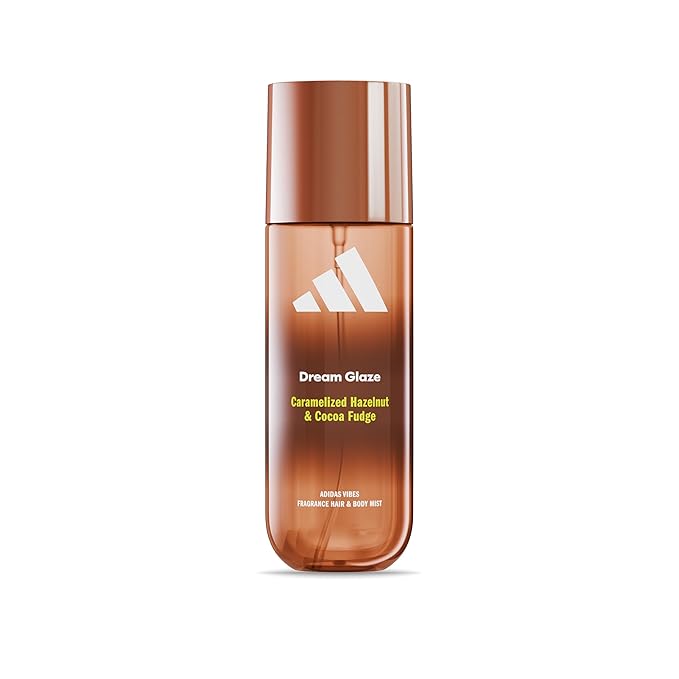adidas Vibes Dream Glaze Fragrance Hair & Body Mist for Women, Mood-Boosting, Notes of Caramelised Hazelnut & Cocoa Fudge, For Any Occasion, 7.9oz