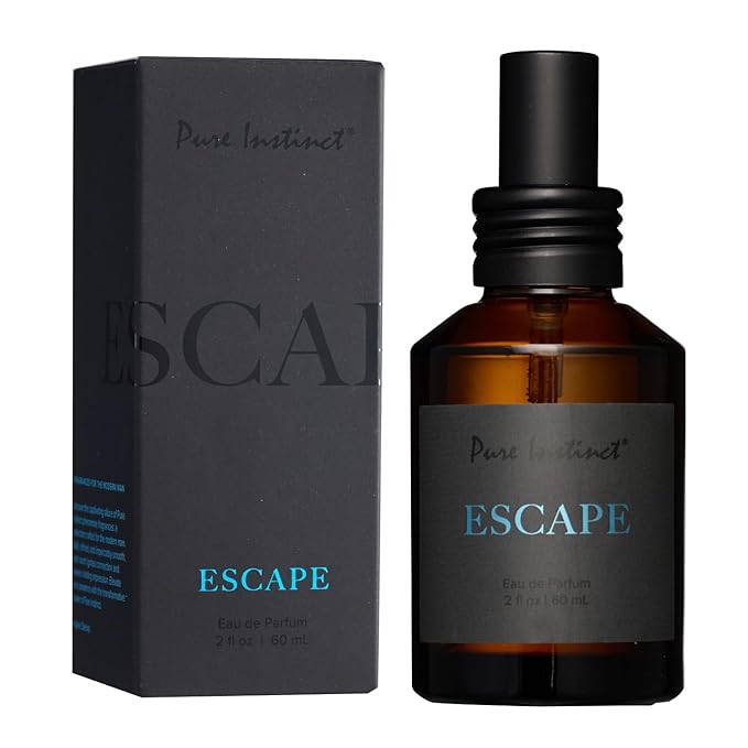 Pure Instinct ESCAPE The Original Pheromone Infused Essential Oil Perfume Cologne - Men's Collection - TSA Ready (Spray Bottle 2 Fl. Oz./60mL)