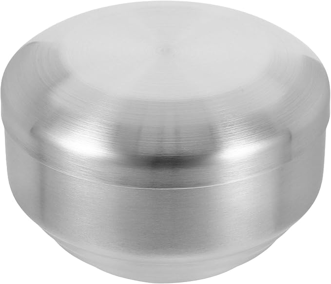 NOLITOY Men’s Stainless Steel Shaving Soap Bowl with Lid, Small Double-layer Shave Cup for Bathroom, Sturdy Metal Mixing Bowl for Shaving Cream and Razor Cleaning, Household Grooming Tool