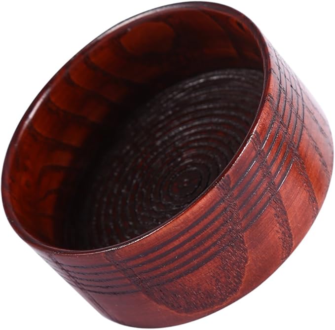 Semme Shaving Mug And Brush Set,Wooden Shaving Soap Bowl Cup Mug Tool For Man Shaver Cleansing Foam Round
