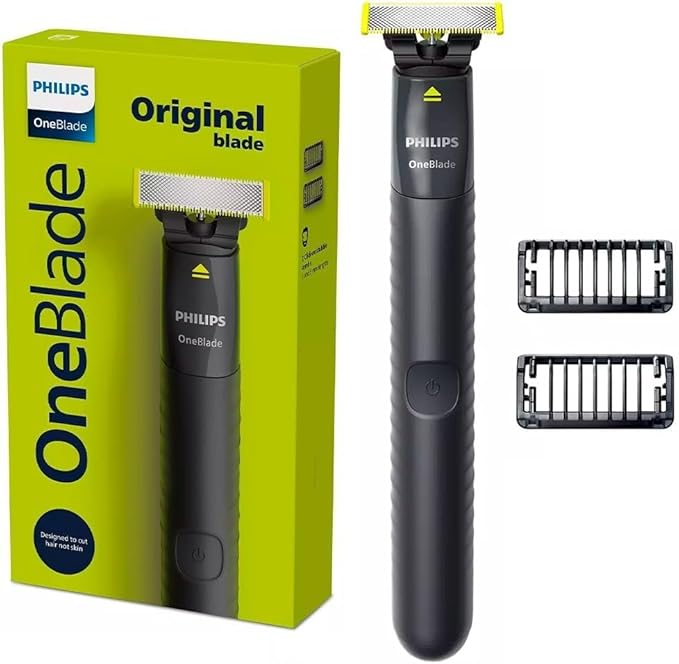 Philips One Blade Face Hybrid Trimmer & Shaver No Skin Irritation as Blade Never Touches Skin Dual Protection Technology