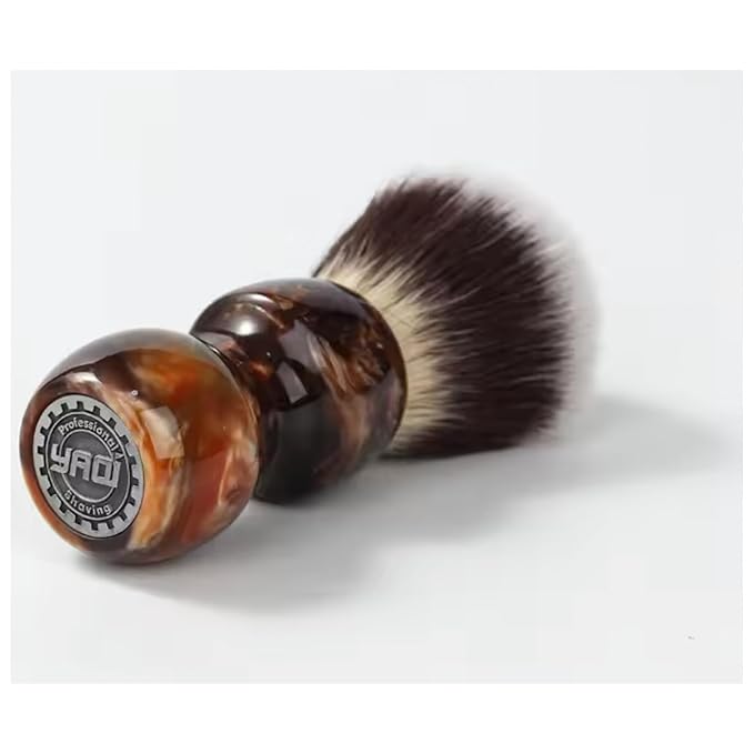 YAQI Caramel Cat's Whisker Synthetic Shaving Brush