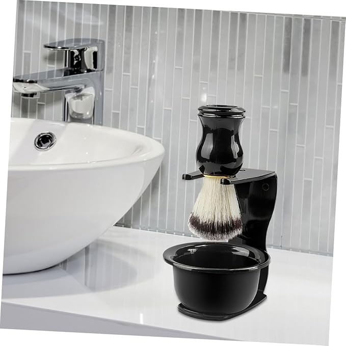 FRCOLOR 2pcs Razor and Brush Stand Safety Razor Stand Holder Shaving Accessories Stylish and Space-saving