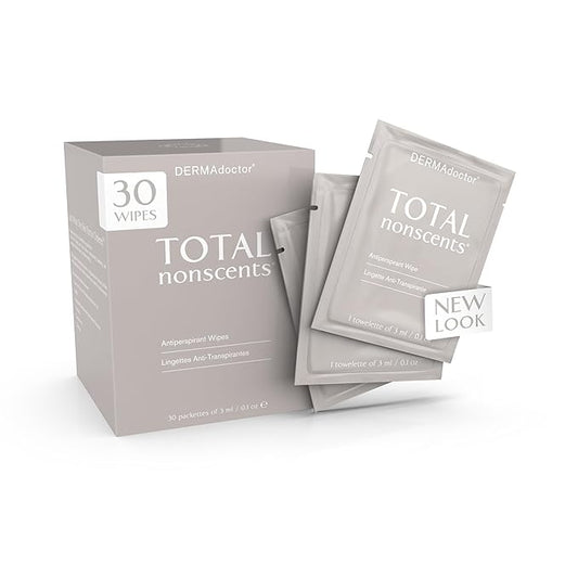 DERMAdoctor Deodorant Wipes Individually Wrapped - Refreshing Antiperspirant Wipes, Dermatologist Formulated Hyperhidrosis Treatment for Body Hands Feet | Anti Sweat Wipe, Foot Deodorant - 30 Count