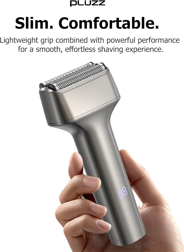 Electric Foil Shavers for Men, Mini Electric Razor for Face & Beard, Samll Shaver Portable Compact & Lightweight for Travel - IPX7 Waterproof Cordless Fast Charge, 3 Blades, Wet/Dry Use