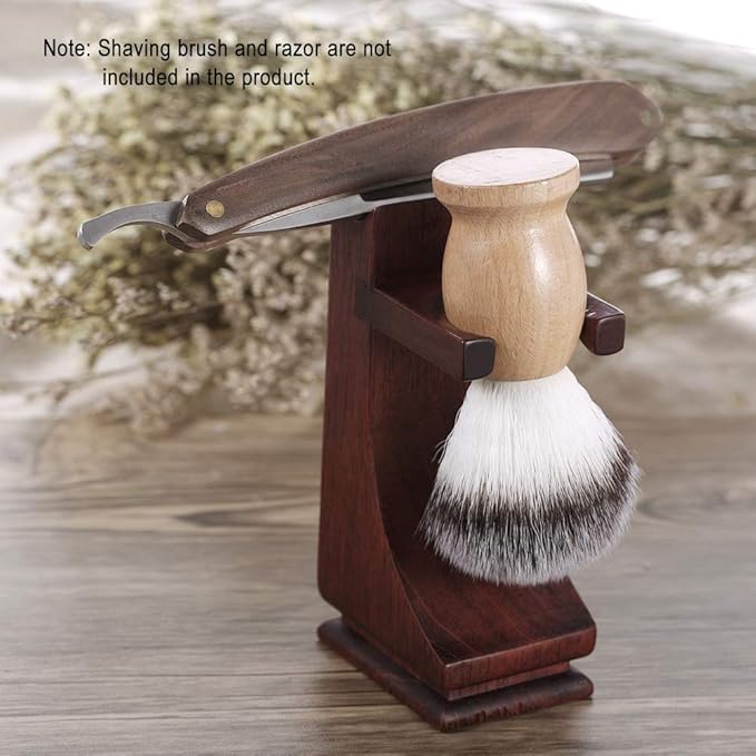 Shaving Brush Stand, wood Shaving Stand Holder Rosewood Material for Heavy Shaving Brush Set