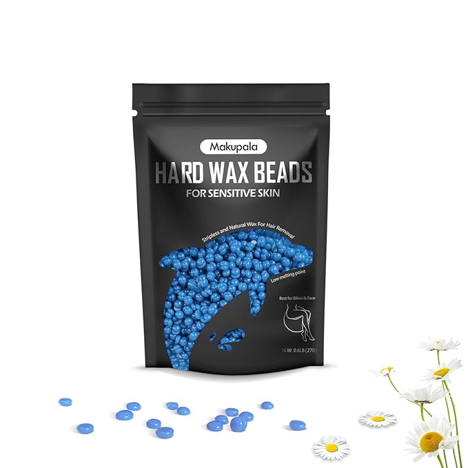 9.6oz Hard Wax Beads, Coarse Hair Removal Waxing Bead for Sensitive Skin Professional Brazilian Waxing Full Body, Bikini, Underarms, Back, Legs, Face, Back, Wax Beans Spa Home Salon
