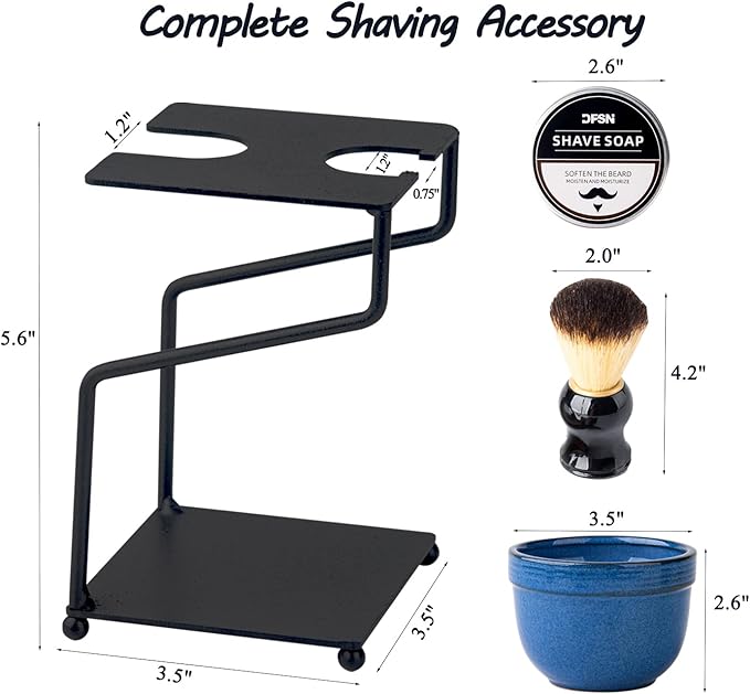 Shaving Brush And Bowl Straight Razor Shaving Kit Shaving Bowl And Brush Set Shaving Brush Kit Shaving Cream Bowl Shaving Mug And Brush Set For Men Contain Cup,Brush,Razor Stand,Soap