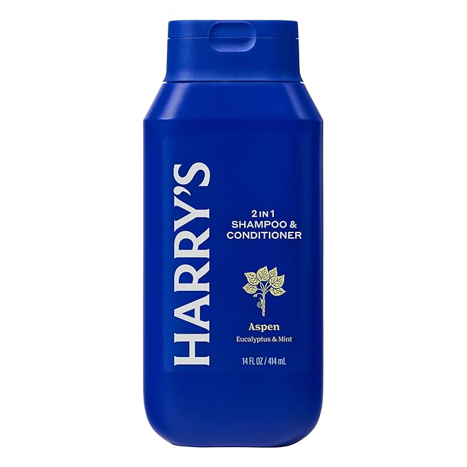 Harry's Men's 2 in 1 Shampoo and Conditioner for All Hair Types - Original Aspen Scent - (3 Pack) 14 fl oz - No Parabens or Sulfates