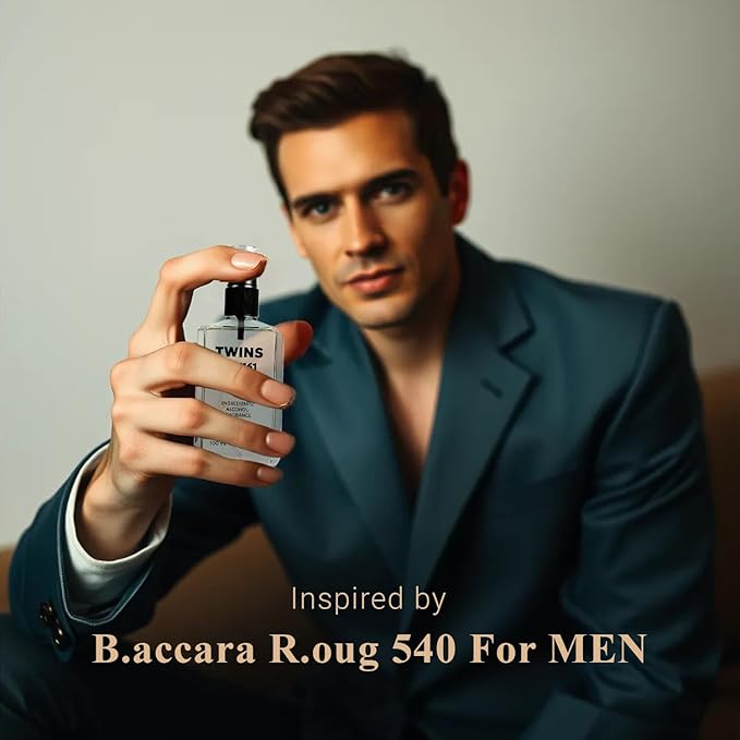 TWINS Impression of Bac. Rou. 540 Perfume for Men | Extrait de Parfum | No.11161 | 3.4 Fl Oz / 100 ml