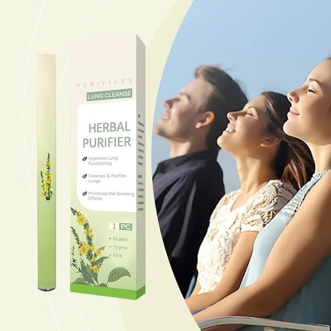 Herbal Diffuser Pen for Respiratory Support with Mullein, Thyme & Mint | Natural Breath Freshener | Cleansing Oral Care Stick (Green*3)