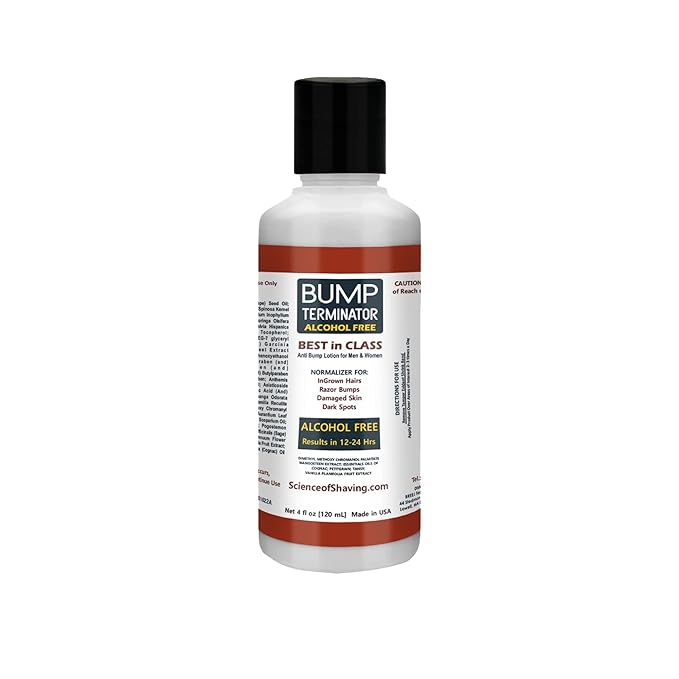 BREEJ Bump Terminator Alcohol-Free Bumps Lotion, Razor Bump Treatment for Men & Women (4 Fluid Ounces)