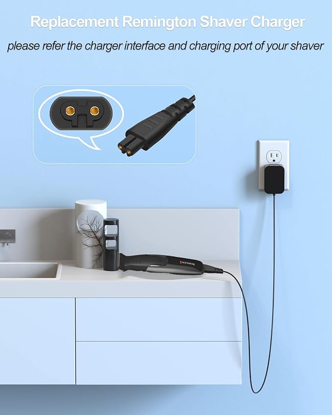 5V Charger for PA-0510N for Remington Shaver HC5870 HC4250 PF7500 PF7600 PG6250 PG6255 PG6170 PG6171 XF8550 XF8700 XR1400 XR1430 HC5950 Power Cord