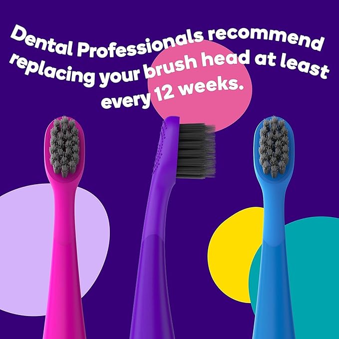 BURST Genuine Replacement Heads for Kids Electric Toothbrush (Seafoam Teal/3 Pack) | Perfect Fit | Ultra Soft Bristles | 9 Months of Supply