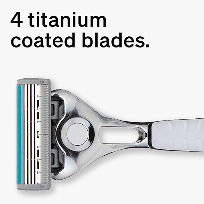 Schick Quattro Titanium Razor — Schick Quattro, Quattro Razor, Titanium Razor with 3 Refill Blades