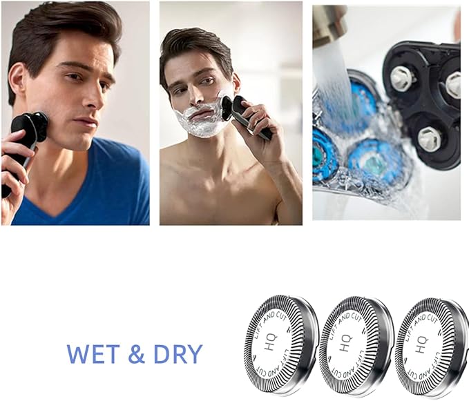 HQ56 Replacement Shaver Heads for HQ3 HQ4 HQ55 HQ56 HQ6,Replacement Shaver Head Compatible with Philips Norelco HQ300 HQ442 HQ916 HS190 HQ6990 Electric Shavers etc.