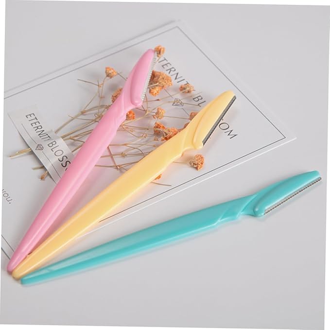 NOLITOY 24pcs Facial Hair Trimmer Eyebrow Razor Shaver Professional Styling Tool Compact for Travel Random Color