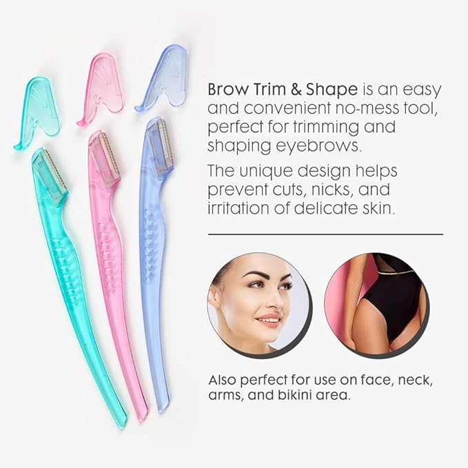 Ardell Pro Brow for Trim & Shape – Eyebrow Razor, Trimmer, and Shaper with Cover, Face Razor for Women, Dermaplane Razor, 1 Pack
