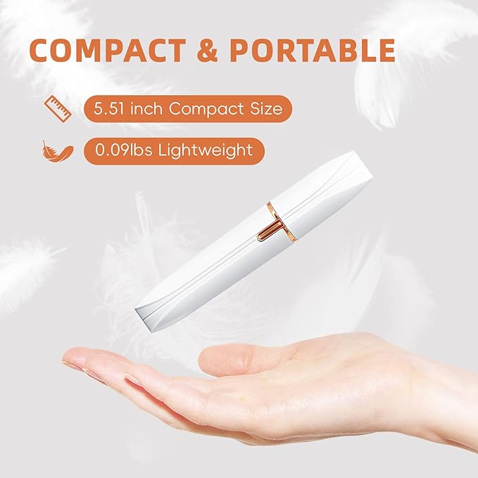 4-in-1 Facial Hair Trimmer for Women & Men - Eyebrow, Nose, Lips & Bikini Line Hair Removal, Rechargeable & Waterproof Personal Shaver, Painless & Portable for Travel Home Use