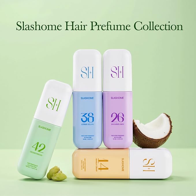 Hair Perfume for Women & Men, Alcohol-Free Coconut Pistachio Hair & Body Mist, Lightweight Long-Lasting Fragrance Mist for Hair, Body & Fabric, Birthday & Valentine’s Day Gift, 100ml / 3.38 fl oz