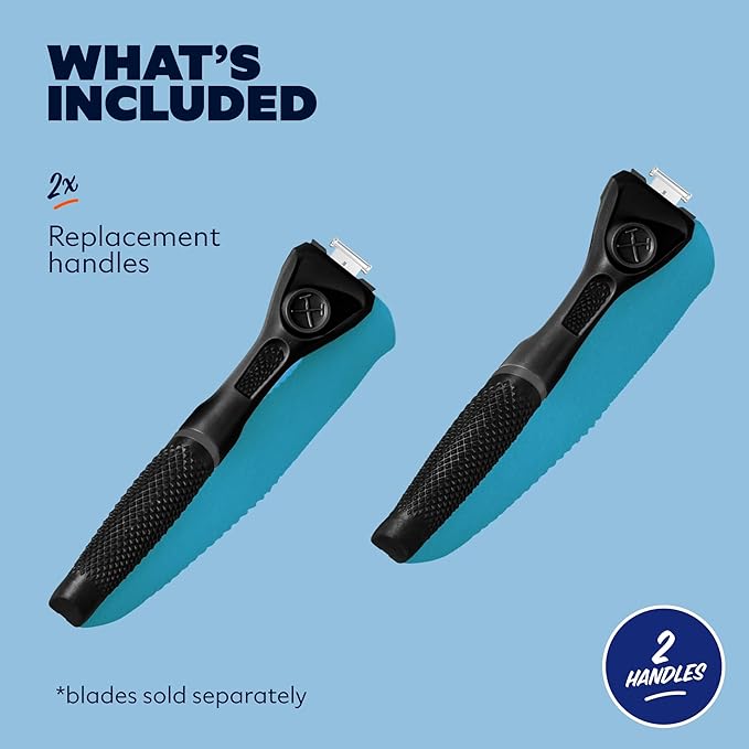 Dollar Shave Club | Razor Handle (2 Pack) Black | Replacement Razor Blade Handles
