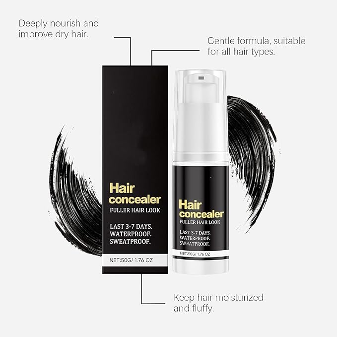 Hair Concealer, Sweat-proof Hair Filling Cream for Men and Women, Hairline Powder for Thinning Hair, Root Cover Up Spray for Instant Hair Shading (3Pcs)