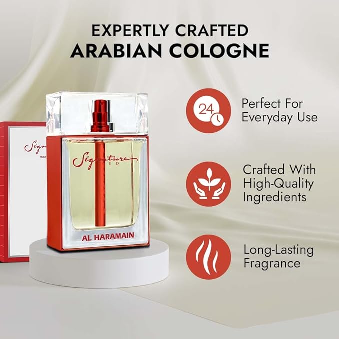 Al Haramain Signature Red Eau De Parfum Spray, 3,4 Ounce (Unisex)