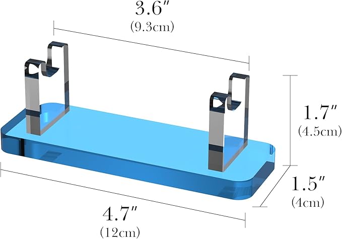 Linkidea Acrylic Men's Razor Stand Holder, Stable Storage Bracket Bathroom Countertop Organizer, Easy Clean, Compatible with Viking Blade the Chieftain, Henson, Gillette King C. (Blue)