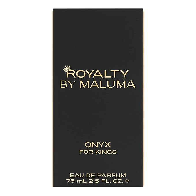 ROYALTY BY MALUMA Onyx from - Perfume for Men - Fresh, Bright, and Luminous Scent - Opens with Notes of Cardamom, Pear, and Bergamot - Perfect for Date Night or Evening Out - 2.5 oz EDP Spray