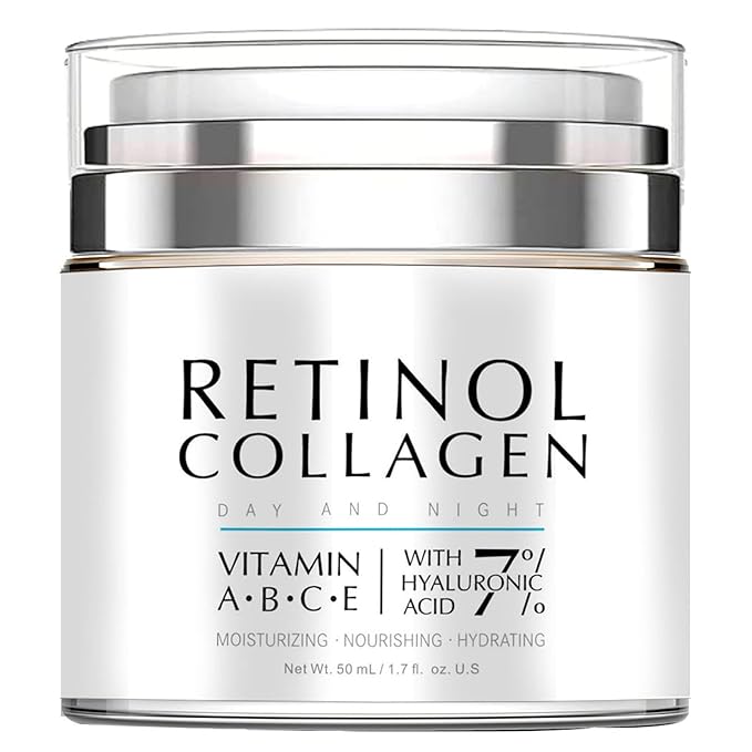 Night Cream Face Moisturizer with Retinol, Collagen, Niacinamide 10%, Anti Wrinkle Face Cream, Made in USA, Retinol Cream for Face, Anti Aging Face Cream, Face Moisturizer for Women, 1.7oz