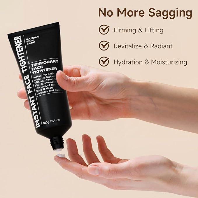 Face Tightener, Instant Face Lift Cream, Temporary Instant Wrinkle Filler for Skin Tightening and Lifting Cream Daily Moisturizer for Women Men，3.4 Ounce (Pack of 1)