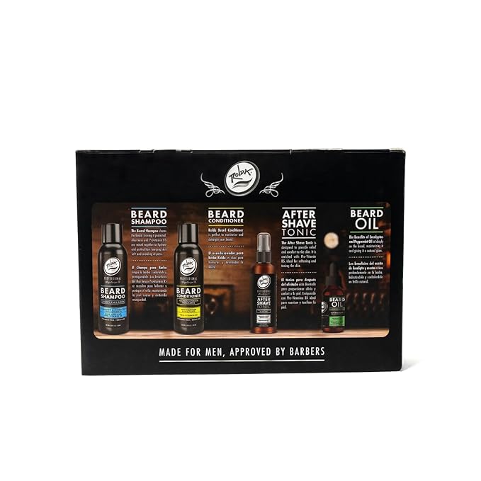 Rolda Beard Wash Kit for Men, Beard Care Products, Polished Gentleman Beard Shampoo and Conditioner.