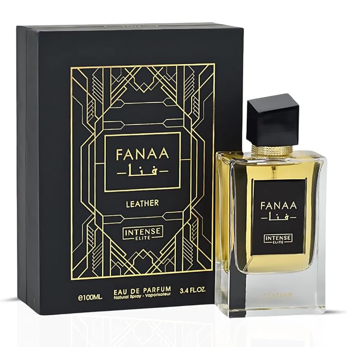 INTENSE ELITE Fanaa Leather Arabian Perfume For Men 100ML (3.4Oz) Eau De Parfum Men With Mandarin, Bergamot & Pepper Notes Long Lasting Perfume