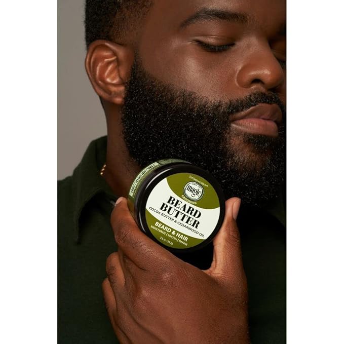 SoftSheen-Carson Magic Men's Grooming Conditioning Beard Butter With Cocoa Butter and Cedarwood Oil, Moisturizes, Softens and Define With No Drying Alcohol, 3.5 ounces (Pack of 2)