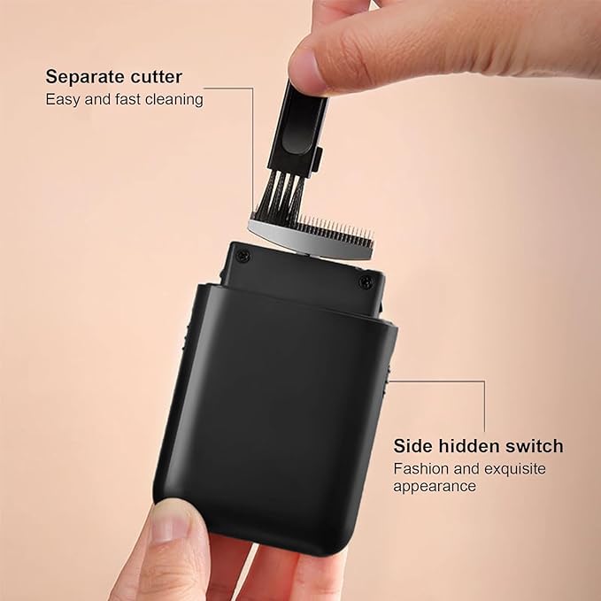 LinMei Men's Foil Shaver - USB Rechargeable Mini Portable Electric Shaver, Multifunction Stubble Trimmer with Pop-Up Sideburn Razor, Sensitive Skin Friendly for Beards, Ideal for Travel/Gym/Home