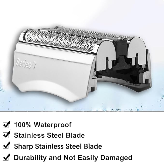 70S Series 7 Replacement Head Compatible with Braun Series 7 Replacement Head,70s Blades for Braun S7 Wet and Dry Replacement Blades for Electric Foil Shaver 720,750CC, 760CC,790CC,9565