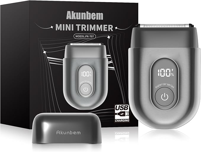 Electric Razor for Men Mini Electric Shavers for Men Portable Foil Shaver with Upgraded 3 Floating Razor Blades Wet/Dry Use USB Rechargeable LED Display
